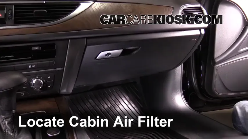 2013 Audi A6 Quattro Premium 3.0L V6 Supercharged Air Filter (Cabin) Replace